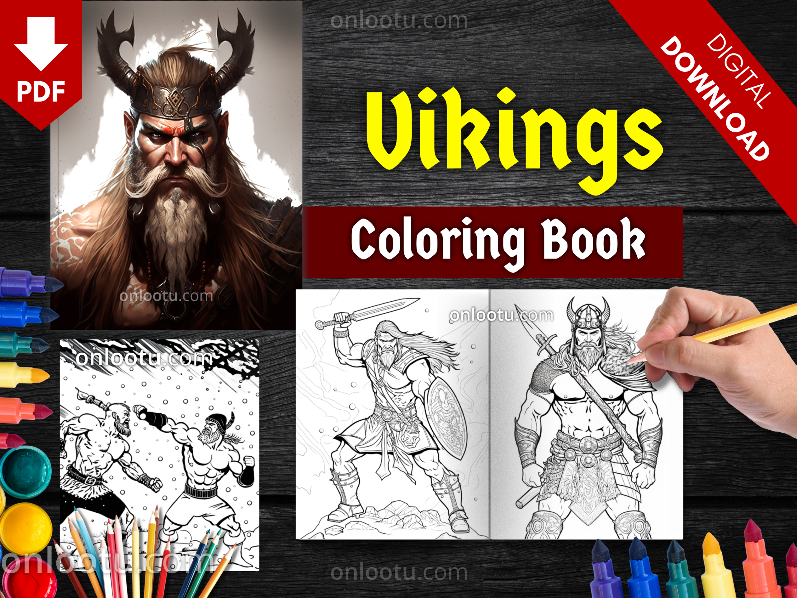 Vikings Coloring Book