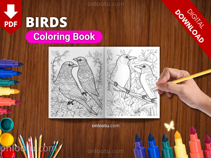 Birds Coloring Book