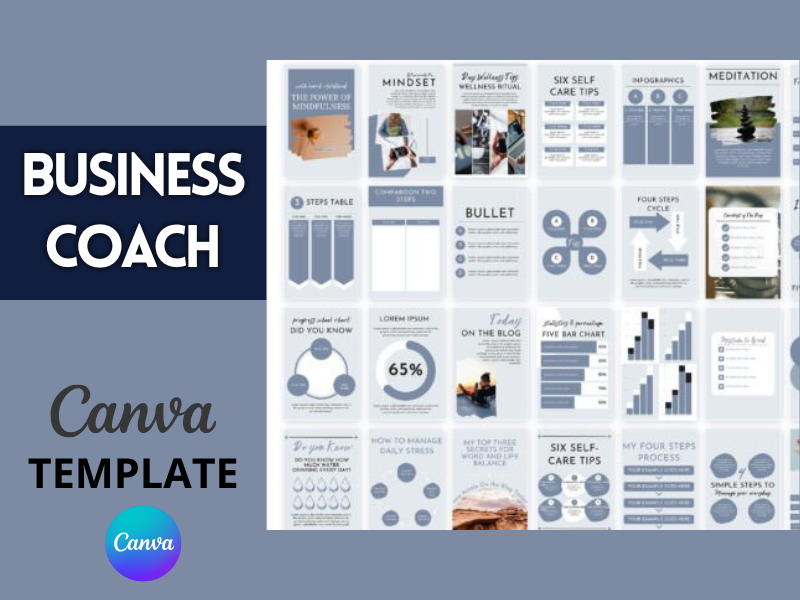 Coaching Template: Business Coach Canva Pack Template Instagram