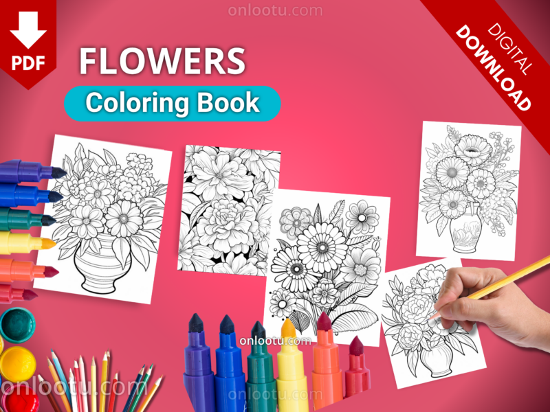 Flowers Coloring Book